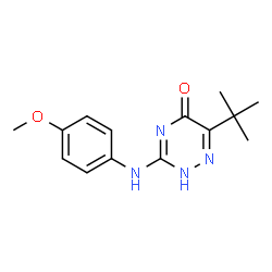 ChemSpider 2D Image | 6-tert-Butyl-3-[(4-methoxyphenyl)amino]-1,2,4-triazin-5-ol | C14H18N4O2