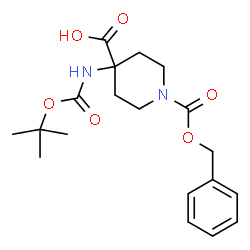 ChemSpider 2D Image | 4-N-Boc-Amino-1-Cbz-isonipecotic acid | C19H26N2O6