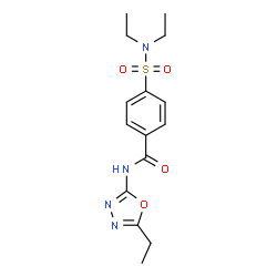 ChemSpider 2D Image | 4-(Diethylsulfamoyl)-N-(5-ethyl-1,3,4-oxadiazol-2-yl)benzamide | C15H20N4O4S