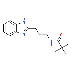 ChemSpider 2D Image | N-[3-(1H-Benzimidazol-2-yl)propyl]-2,2-dimethylpropanamide | C15H21N3O