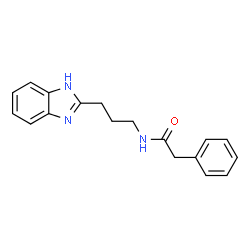 ChemSpider 2D Image | N-[3-(1H-Benzimidazol-2-yl)propyl]-2-phenylacetamide | C18H19N3O