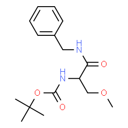 ChemSpider 2D Image | tert-Butyl (1-(benzylamino)-3-methoxy-1-oxopropan-2-yl)carbamate | C16H24N2O4