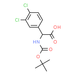 ChemSpider 2D Image | TERT-BUTOXYCARBONYLAMINO-(3,4-DICHLORO-PHENYL)-ACETIC ACID | C13H15Cl2NO4