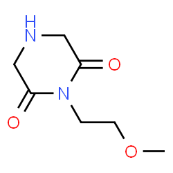 ChemSpider 2D Image | 1-(2-Methoxyethyl)-2,6-piperazinedione | C7H12N2O3