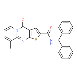 ChemSpider 2D Image | N-(Diphenylmethyl)-9-methyl-4-oxo-4H-pyrido[1,2-a]thieno[2,3-d]pyrimidine-2-carboxamide | C25H19N3O2S