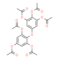 ChemSpider 2D Image | bifuhalol hexacetate | C24H22O13
