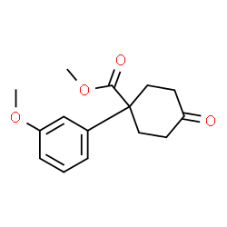 ChemSpider 2D Image | Methyl 1-(3-methoxyphenyl)-4-oxocyclohexanecarboxylate | C15H18O4