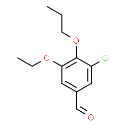 ChemSpider 2D Image | 3-Chloro-5-ethoxy-4-propoxybenzaldehyde | C12H15ClO3