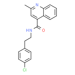 ChemSpider 2D Image | N-[2-(4-Chlorophenyl)ethyl]-2-methyl-4-quinolinecarboxamide | C19H17ClN2O