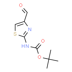 ChemSpider 2D Image | N-Boc-2-Amino-4-formylthiazole | C9H12N2O3S