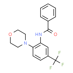 ChemSpider 2D Image | N-[2-(4-Morpholinyl)-5-(trifluoromethyl)phenyl]benzamide | C18H17F3N2O2