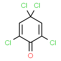 ChemSpider 2D Image | 2,4,4,6-Tetrachloro-2,5-cyclohexadien-1-one | C6H2Cl4O