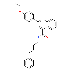 ChemSpider 2D Image | 2-(4-Ethoxyphenyl)-N-(4-phenylbutyl)-4-quinolinecarboxamide | C28H28N2O2