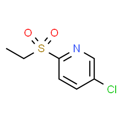 ChemSpider 2D Image | 5-Chloro-2-(ethylsulfonyl)pyridine | C7H8ClNO2S