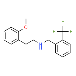 ChemSpider 2D Image | 2-(2-Methoxyphenyl)-N-[2-(trifluoromethyl)benzyl]ethanamine | C17H18F3NO