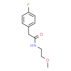 ChemSpider 2D Image | 2-(4-Fluorophenyl)-N-(2-methoxyethyl)acetamide | C11H14FNO2