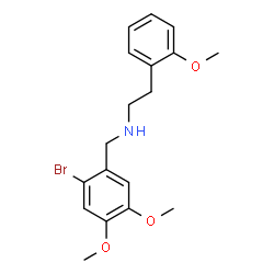 ChemSpider 2D Image | N-(2-Bromo-4,5-dimethoxybenzyl)-2-(2-methoxyphenyl)ethanamine | C18H22BrNO3