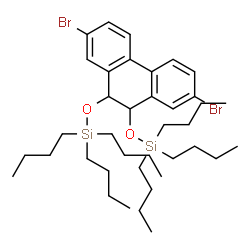 ChemSpider 2D Image | [(2,7-Dibromo-9,10-dihydrophenanthrene-9,10-diyl)bis(oxy)]bis(tributylsilane) | C38H62Br2O2Si2