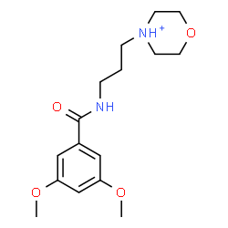 ChemSpider 2D Image | 4-{3-[(3,5-Dimethoxybenzoyl)amino]propyl}morpholin-4-ium | C16H25N2O4