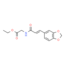 ChemSpider 2D Image | Ethyl N-[(2E)-3-(1,3-benzodioxol-5-yl)-2-propenoyl]glycinate | C14H15NO5
