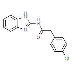 ChemSpider 2D Image | N-(1H-Benzimidazol-2-yl)-2-(4-chlorophenyl)acetamide | C15H12ClN3O