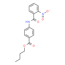 ChemSpider 2D Image | Butyl 4-[(2-nitrobenzoyl)amino]benzoate | C18H18N2O5