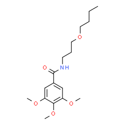 ChemSpider 2D Image | N-(3-Butoxypropyl)-3,4,5-trimethoxybenzamide | C17H27NO5