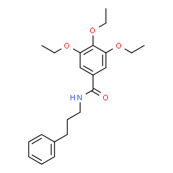 ChemSpider 2D Image | 3,4,5-Triethoxy-N-(3-phenylpropyl)benzamide | C22H29NO4