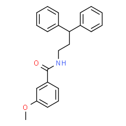ChemSpider 2D Image | N-(3,3-Diphenylpropyl)-3-methoxybenzamide | C23H23NO2