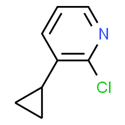 ChemSpider 2D Image | 2-Chloro-3-cyclopropylpyridine | C8H8ClN