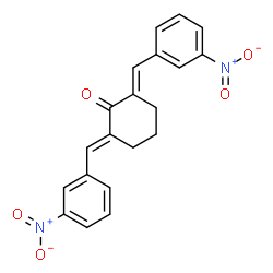 ChemSpider 2D Image | (2E,6E)-2,6-Bis(3-nitrobenzylidene)cyclohexanone | C20H16N2O5