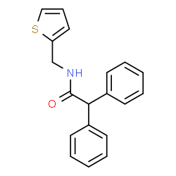 ChemSpider 2D Image | 2,2-Diphenyl-N-(2-thienylmethyl)acetamide | C19H17NOS