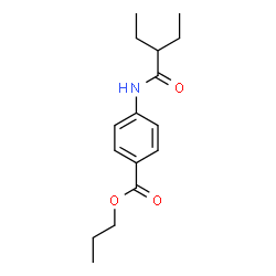 ChemSpider 2D Image | Propyl 4-[(2-ethylbutanoyl)amino]benzoate | C16H23NO3