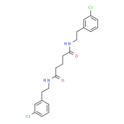 ChemSpider 2D Image | N,N'-Bis[2-(3-chlorophenyl)ethyl]pentanediamide | C21H24Cl2N2O2