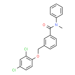 ChemSpider 2D Image | 3-[(2,4-Dichlorophenoxy)methyl]-N-methyl-N-phenylbenzamide | C21H17Cl2NO2