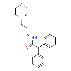ChemSpider 2D Image | N-[3-(4-Morpholinyl)propyl]-2,2-diphenylacetamide | C21H26N2O2