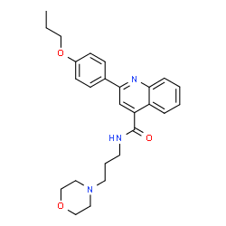 ChemSpider 2D Image | N-[3-(4-Morpholinyl)propyl]-2-(4-propoxyphenyl)-4-quinolinecarboxamide | C26H31N3O3