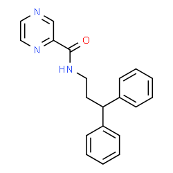 ChemSpider 2D Image | N-(3,3-Diphenylpropyl)-2-pyrazinecarboxamide | C20H19N3O