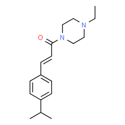 ChemSpider 2D Image | (2E)-1-(4-Ethyl-1-piperazinyl)-3-(4-isopropylphenyl)-2-propen-1-one | C18H26N2O