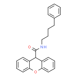 ChemSpider 2D Image | N-(4-Phenylbutyl)-9H-xanthene-9-carboxamide | C24H23NO2