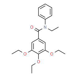 ChemSpider 2D Image | 3,4,5-Triethoxy-N-ethyl-N-phenylbenzamide | C21H27NO4