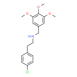 ChemSpider 2D Image | 2-(4-Chlorophenyl)-N-(3,4,5-trimethoxybenzyl)ethanamine | C18H22ClNO3