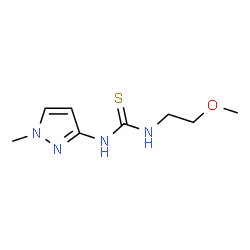 ChemSpider 2D Image | 1-(2-Methoxyethyl)-3-(1-methyl-1H-pyrazol-3-yl)thiourea | C8H14N4OS