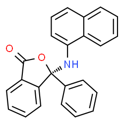 ChemSpider 2D Image | (3S)-3-(1-Naphthylamino)-3-phenyl-2-benzofuran-1(3H)-one | C24H17NO2