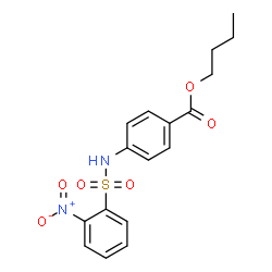 ChemSpider 2D Image | Butyl 4-{[(2-nitrophenyl)sulfonyl]amino}benzoate | C17H18N2O6S