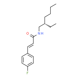 ChemSpider 2D Image | (2E)-N-[(2S)-2-Ethylhexyl]-3-(4-fluorophenyl)acrylamide | C17H24FNO