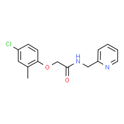 ChemSpider 2D Image | 2-(4-Chloro-2-methylphenoxy)-N-(2-pyridinylmethyl)acetamide | C15H15ClN2O2