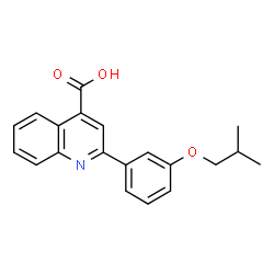 ChemSpider 2D Image | 2-(3-Isobutoxyphenyl)-4-quinolinecarboxylic acid | C20H19NO3
