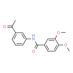 ChemSpider 2D Image | N-(3-Acetylphenyl)-3,4-dimethoxybenzamide | C17H17NO4