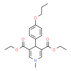 ChemSpider 2D Image | Diethyl 1-methyl-4-(4-propoxyphenyl)-1,4-dihydro-3,5-pyridinedicarboxylate | C21H27NO5